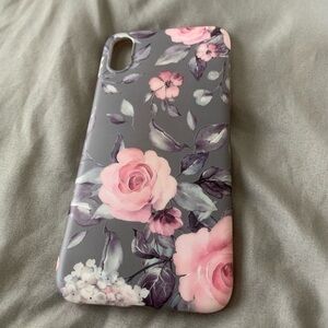 Floral Gray and Pink Phone Case